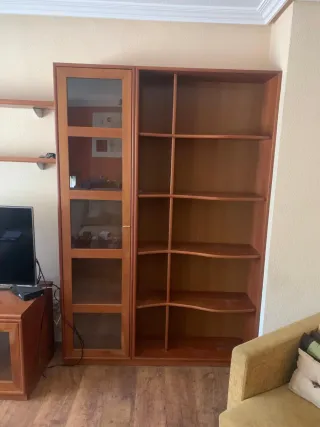 Estantería madera 2 módulos alta