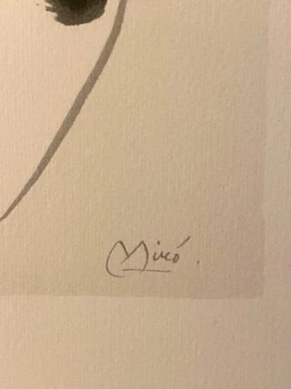 Litografía Joan Miró 1987