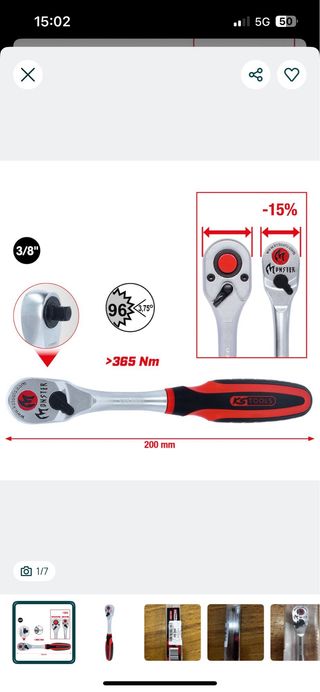 Roquete Inversor 3/8 Monster KSTools 96 Dentes