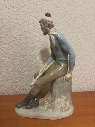Figura Lladró Hombre Leñador Porcelana