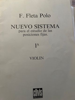 Libros Violín F. Fleta Polo