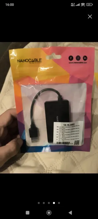 Cable HDMI a VGA + Hub + Ratón