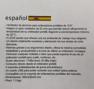 Ventilador Woxter para portátil
