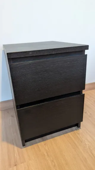 Pack 2 Cajoneras Malm Ikea Negras