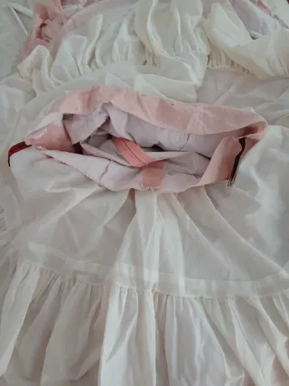 Vestido de flamenca rosa volantes