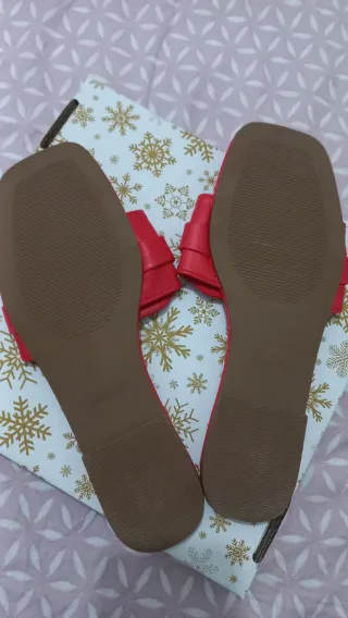 Sandalias planas rojas talla 39