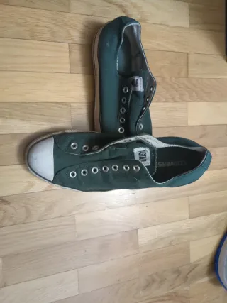 Converse All Star verdes sin cordones