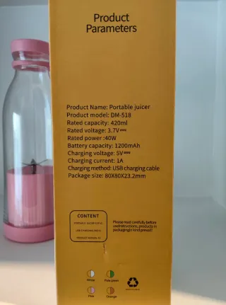 Batidora Mini Nueva Portátil Recargable