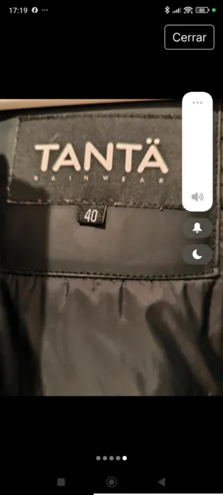 Abrigo Tanta Negro Talla L