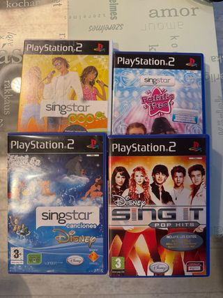 Lote 4 Juegos Singstar PS2 (Español)