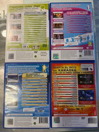 Lote 4 Juegos Singstar PS2 (Español)