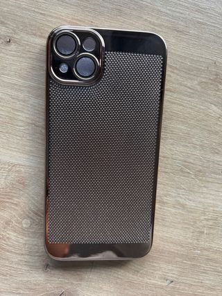 Custodia iPhone 14 Plus Dorata Testurizzata