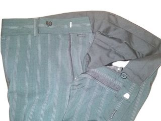 Traje de raya diplomática negro/rosa