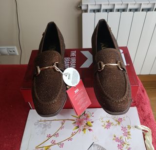 Mocasines Xti Marrones Strass Talla 38