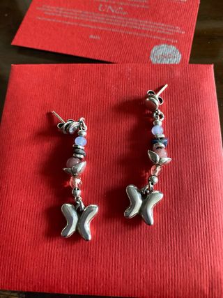 Pendientes Uno de 50 Mariposa Plata
