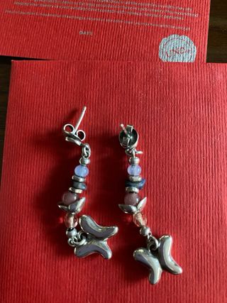 Pendientes Uno de 50 Mariposa Plata