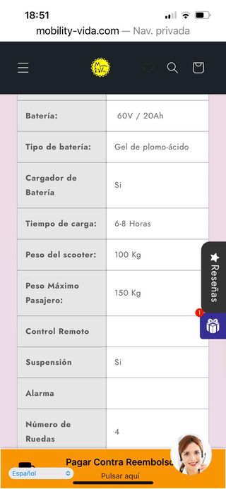 Scooter Eléctrico FASTER XTREM Negro