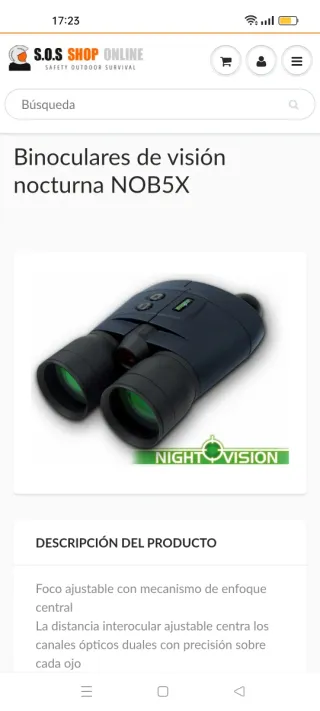 Prismáticos Visión Nocturna Night Owl modelo nob5x