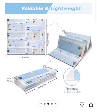 Alfombra infantil acolchada para gateo
