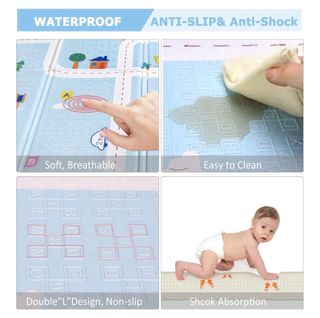 Alfombra infantil acolchada para gateo