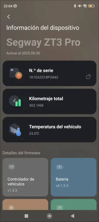 Patinete Eléctrico Segway ZT 3 Pro Homologado 2025