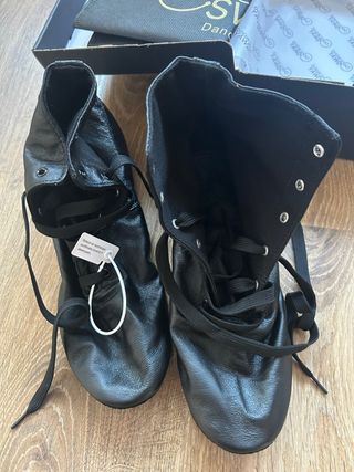 Botas de Jazz Dans Cuero Negro Talla 42.5