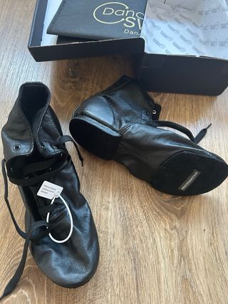 Botas de Jazz Dans Cuero Negro Talla 42.5