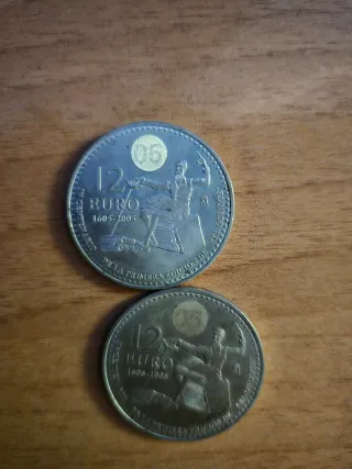 Moneda 12 Euro IV Centenario Quijote Plata