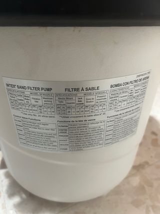 Depuradora Arena Intex 23SF 90220-2