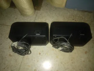 2 Altavoces Audioline Plata y Negro