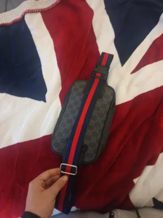 Borsa a spalla Gucci Monogram nera