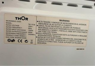 Microondas THOR TM 170 B Blanco
