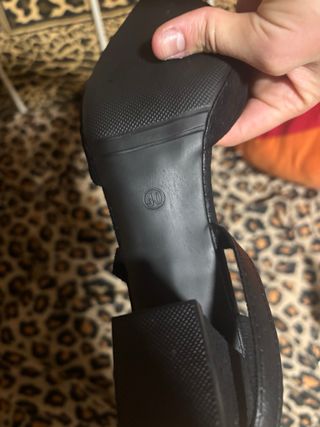 Tacones Stiletto Negros Talla 40 Sin Estrenar