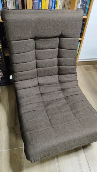 Sillón de suelo plegable marrón