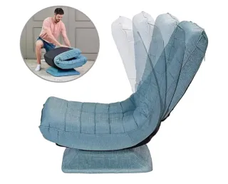 Sillón de suelo plegable marrón