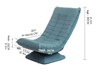 Sillón de suelo plegable marrón