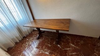 Mesa de madera maciza tipo tablón 169x74 cm