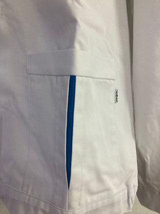 Chaqueta de trabajo Jomas blanca y azul