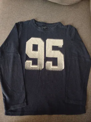 Camiseta manga larga niño 95 azul