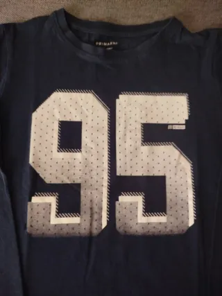 Camiseta manga larga niño 95 azul