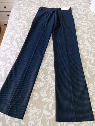 Pantalón Bershka rayas azul marino