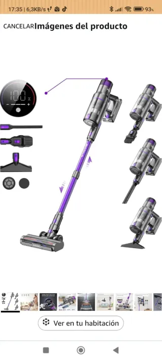 Aspiradora sin cable. Vistefly V15s MAX 5800W.