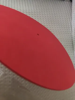 Alfombrilla Tocadiscos Vinilo Roja.