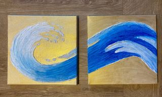 Dipinto acrilico su tela - onde