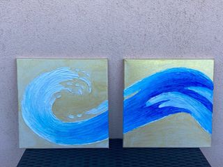 Dipinto acrilico su tela - onde