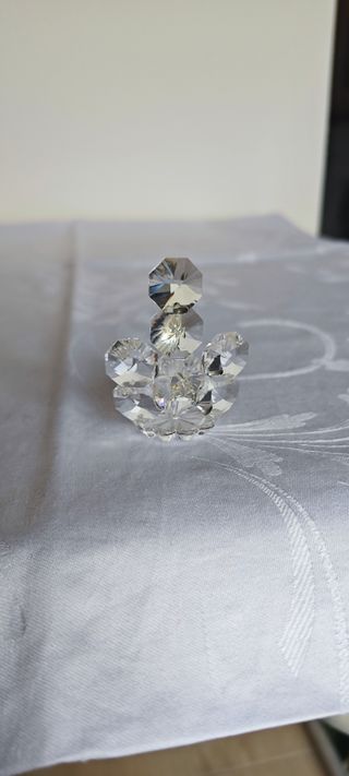 Cigno vintage cristallo e metallo collezione