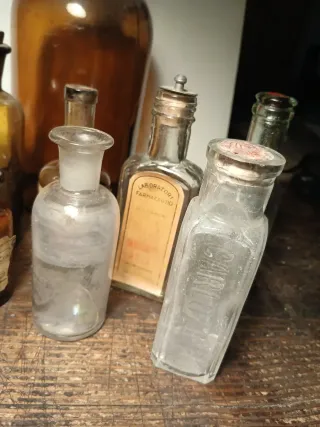 Lotto 11 Boccette Vintage Farmacia Vuote