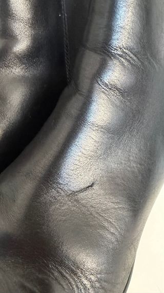 Botines de tacón de piel negros