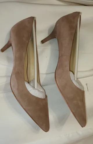 Zapatos tacón Coach Ante Beige Talla 40