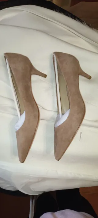 Zapatos tacón Coach Ante Beige Talla 40